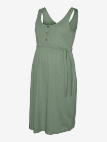 MAMA.LICIOUS MLIVY Graviditetskjole -Hedge Green - 20020355