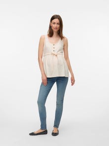 MAMA.LICIOUS Top Regular Fit Scollo a U -Whitecap Gray - 20020356