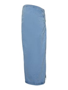 MAMA.LICIOUS Jupe longue Taille haute -Light Blue Denim - 20020358