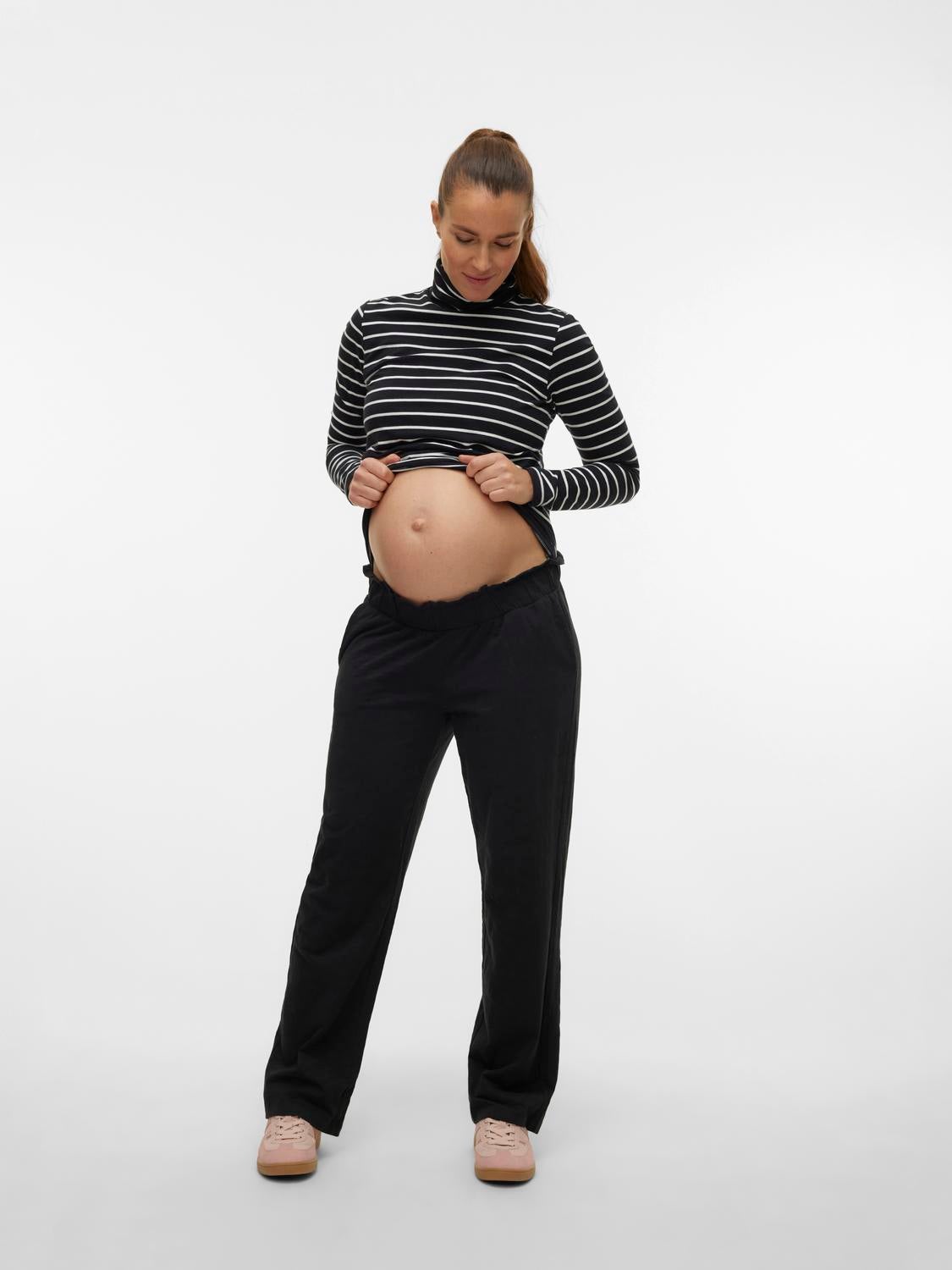 Boob Design Once-on-Never-Off Kick Flare Maternity Trousers in Black