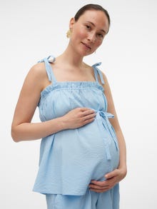 MAMA.LICIOUS Top Regular Fit Scollo Quadrato Cinturini regolabili -Stonewash - 20020461