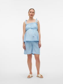 MAMA.LICIOUS Top Regular Fit Scollo Quadrato Cinturini regolabili -Stonewash - 20020461