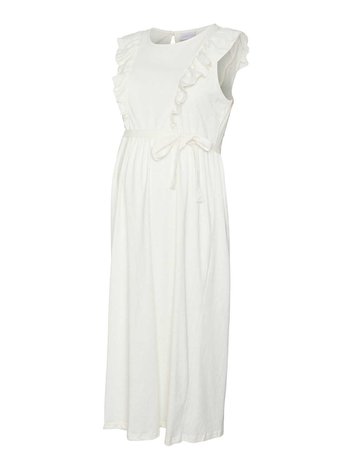 MAMA.LICIOUS Krój regularny Głęboki okrągły dekolt Sukienka midi -Whitecap Gray - 20020491