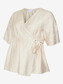 MAMA.LICIOUS Tops Corte regular Cuello en V Mangas anchas -French Oak - 20020506