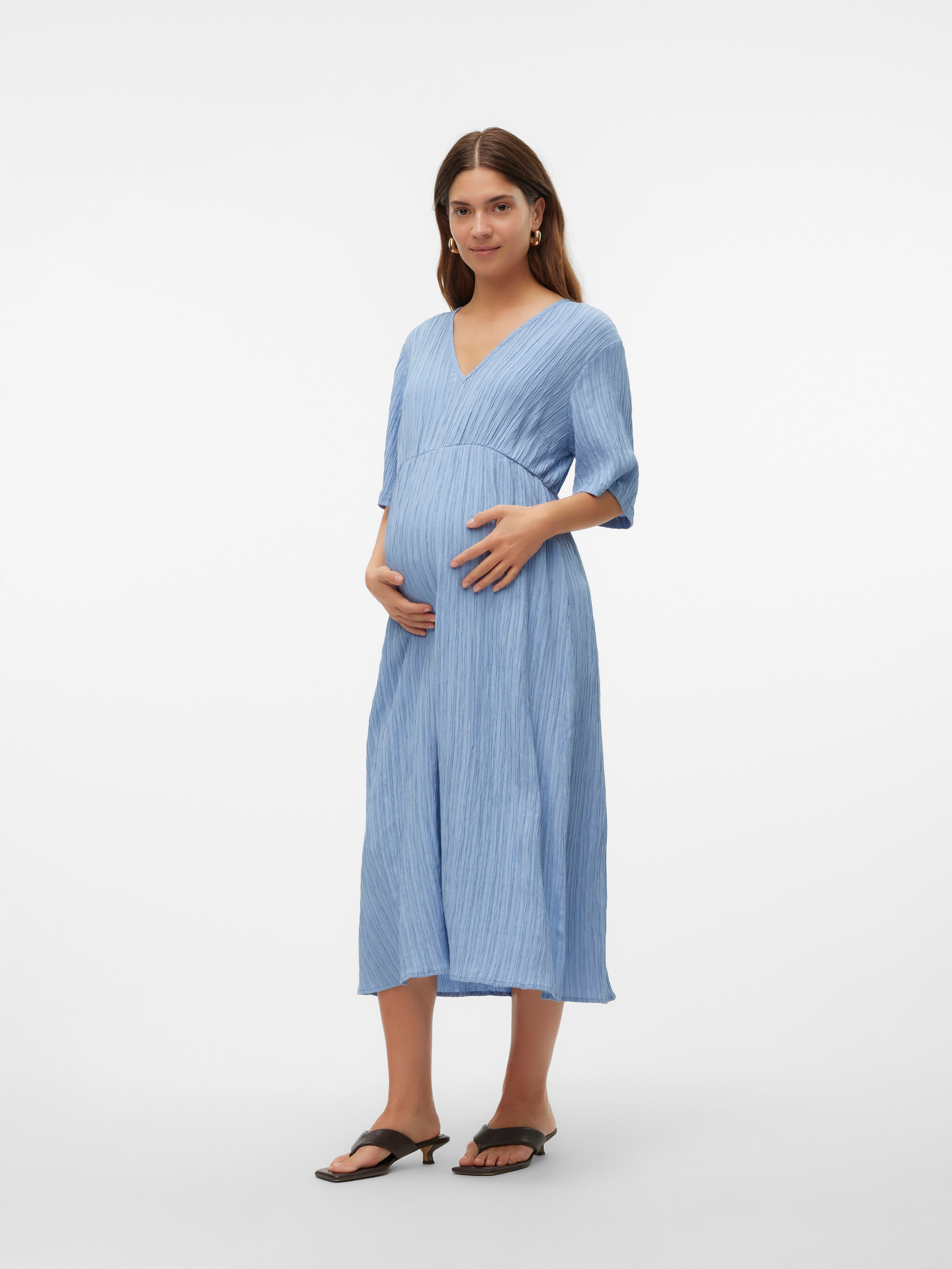 MLROSANA Maternity Dress | Light Blue | MAMA.LICIOUS MLROSANA Maternity Dress | Light Blue | MAMA.LICIOUS