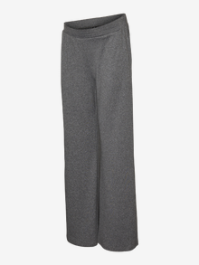 MAMA.LICIOUS Pantalons Regular Fit -Dark Grey Melange - 20020623