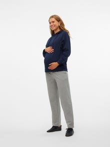 MAMA.LICIOUS Regular Fit Hettegenser Sweatshirt -Navy Blazer - 20020710