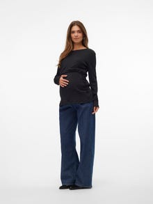 MAMA.LICIOUS Top Regular Fit Paricollo -Black - 20020726