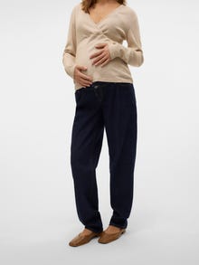 MAMA.LICIOUS Jeans Loose Fit -Dark Blue Denim - 20020755