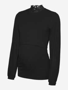 MAMA.LICIOUS Top Regular Fit Collo Alto -Black - 20020919