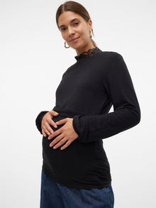 MAMA.LICIOUS Top Regular Fit Collo Alto -Black - 20020919