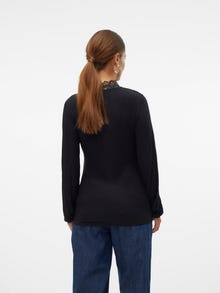 MAMA.LICIOUS Top Regular Fit Collo Alto -Black - 20020919