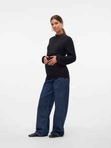 MAMA.LICIOUS Top Regular Fit Collo Alto -Black - 20020919