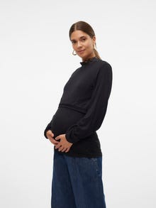 MAMA.LICIOUS Top Regular Fit Collo Alto -Black - 20020919