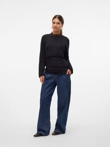 MAMA.LICIOUS Top Regular Fit Collo Alto -Black - 20020919