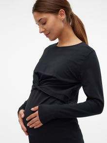 MAMA.LICIOUS Tops Corte regular Cuello en U -Black - 20020981