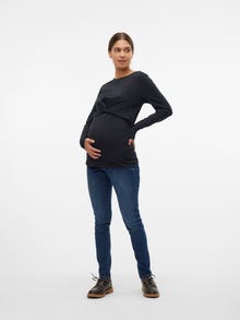 MAMA.LICIOUS Tops Corte regular Cuello en U -Black - 20020981