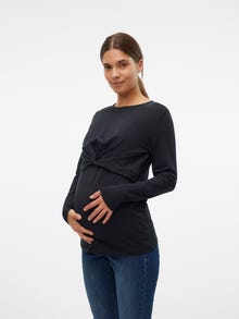 MAMA.LICIOUS Tops Corte regular Cuello en U -Black - 20020981
