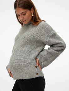 MAMA.LICIOUS Pulóveres Cuello redondo -Medium Grey Melange - 20020982