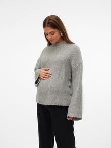 MAMA.LICIOUS Pulóveres Cuello redondo -Medium Grey Melange - 20020982