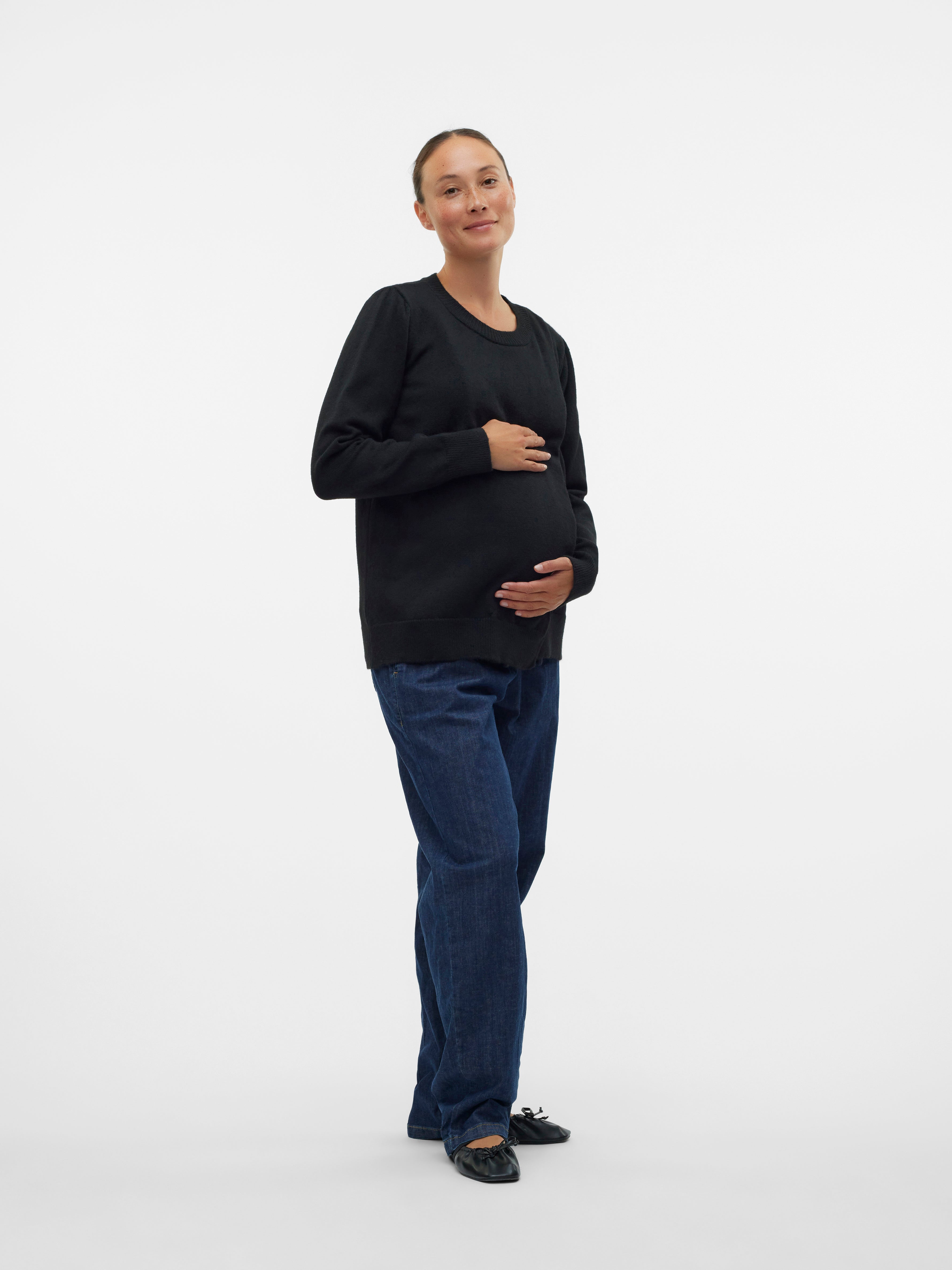 Knitted maternity-pullover