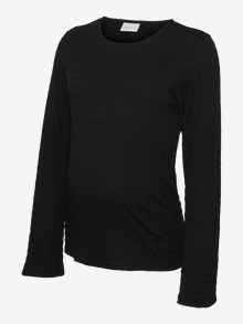 MAMA.LICIOUS Bodycon Fit Round Neck Top -Black - 20021018