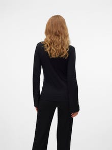 MAMA.LICIOUS Bodycon Fit Round Neck Top -Black - 20021018