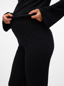 MAMA.LICIOUS Leggings Corte straight Tiro alto -Black - 20021019