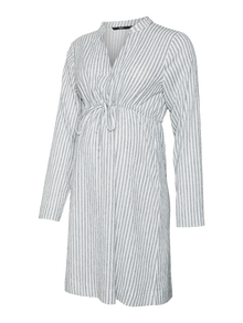 MAMA.LICIOUS Robe courte Regular Fit Col en V -Snow White - 20021076