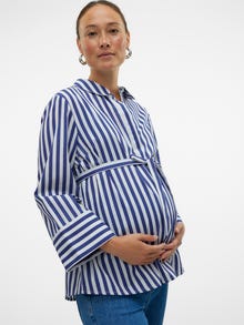 MAMA.LICIOUS Camicie Regular Fit Collo Camicia -Snow White - 20021183