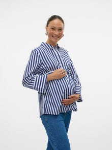 MAMA.LICIOUS Camicie Regular Fit Collo Camicia -Snow White - 20021183