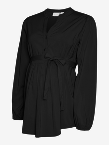 MAMA.LICIOUS Top Regular Fit Colletto Cinese -Black - 20021221