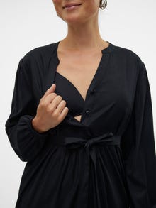 MAMA.LICIOUS Top Regular Fit Colletto Cinese -Black - 20021221