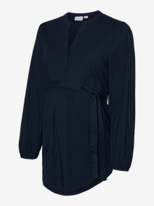 MAMA.LICIOUS Regulāra piemērotība Ķīnas apkakle Elastīgās aproces Balonu piedurknes Augša -Navy Blazer - 20021221
