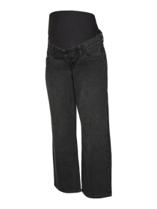 MAMA.LICIOUS Krój wide leg Jeans -Black Denim - 20021255