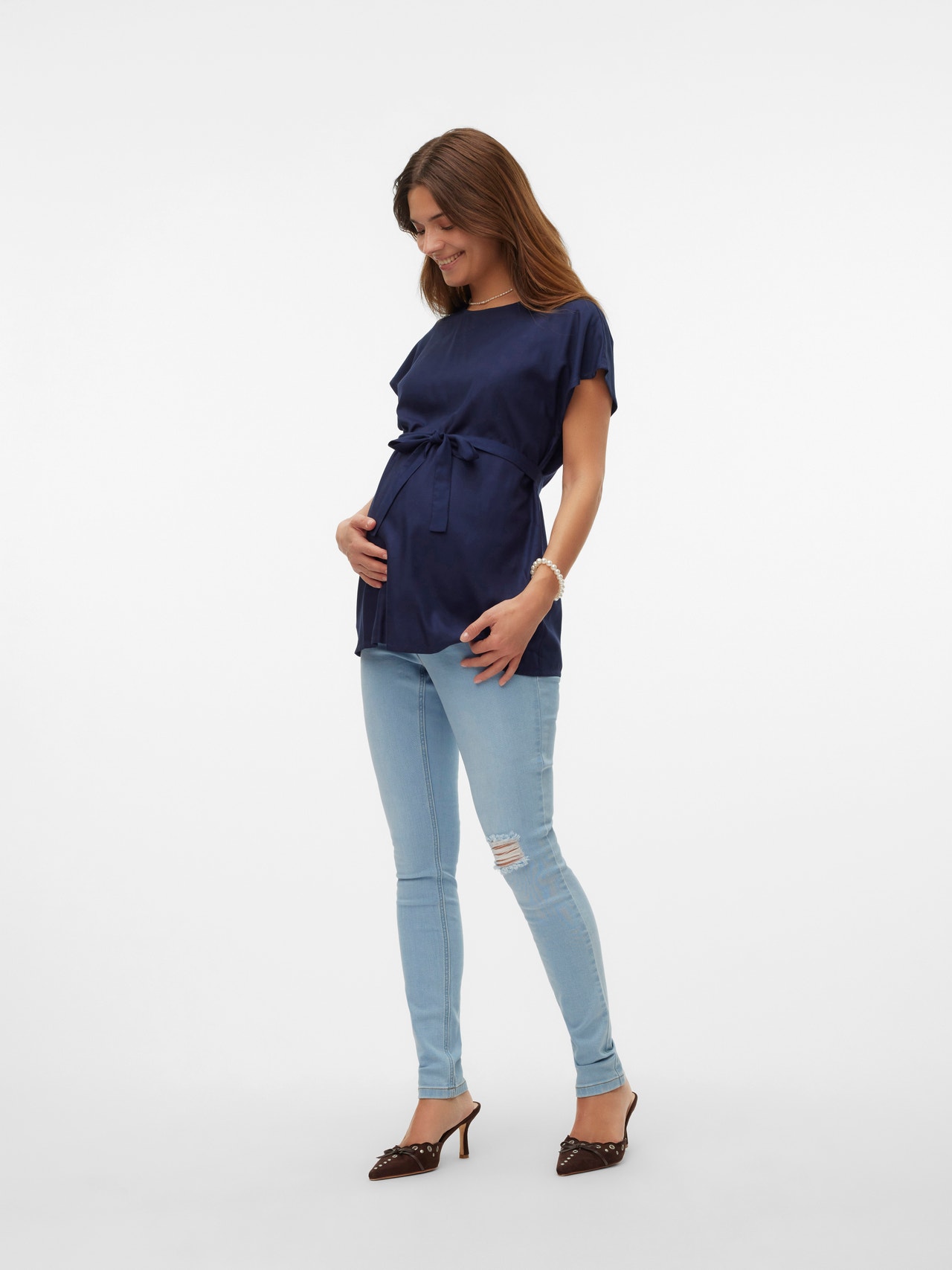 MAMA.LICIOUS Maternity-jeans -Light Blue Denim - 20021257