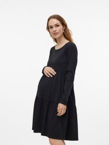 MAMA.LICIOUS Regular Fit O-hals Kort kjole -Black - 20021365