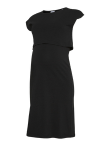 MAMA.LICIOUS Regular fit O-hals Kort kjole -Black - 20021366
