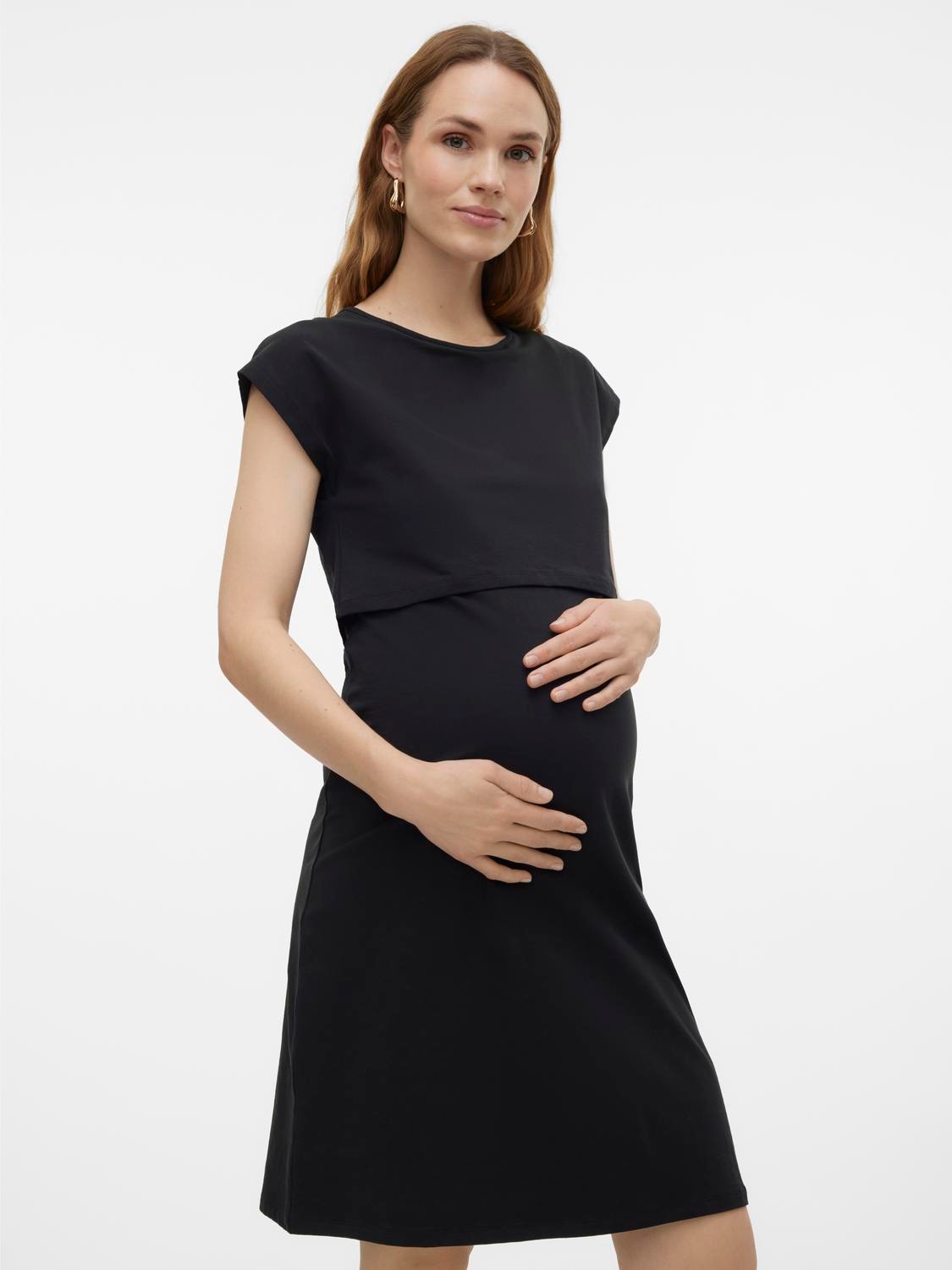 MAMA.LICIOUS Regular fit O-hals Kort kjole -Black - 20021366