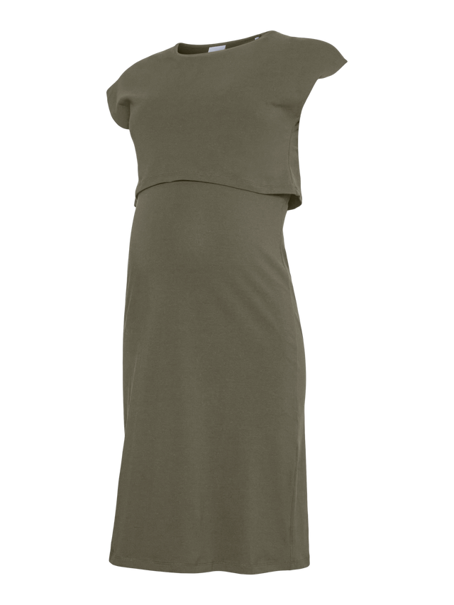 MAMA.LICIOUS Regular Fit Round Neck Short dress - 20021366