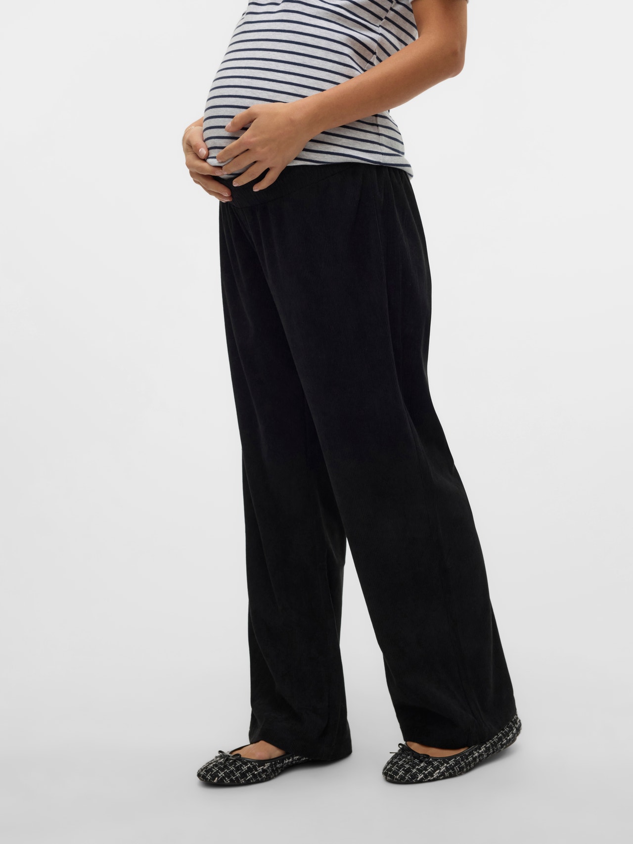 MAMA.LICIOUS Krój regularny Spodnie -Black - 20021389