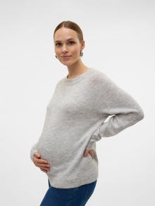 MAMA.LICIOUS Pulóveres Corte regular Cuello redondo -Light Grey Melange - 20021390