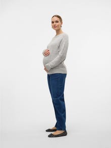 MAMA.LICIOUS Pulóveres Corte regular Cuello redondo -Light Grey Melange - 20021390