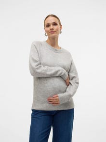 MAMA.LICIOUS Pulóveres Corte regular Cuello redondo -Light Grey Melange - 20021390