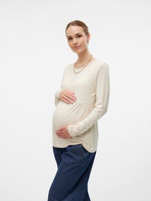 MAMA.LICIOUS Krój regularny Okrągły dekolt Góra -Birch - 20021394