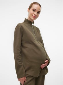 MAMA.LICIOUS Sweat-shirt Loose Fit Col rond -Ivy Green - 20021398