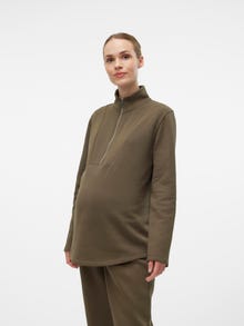MAMA.LICIOUS Sweat-shirt Loose Fit Col rond -Ivy Green - 20021398