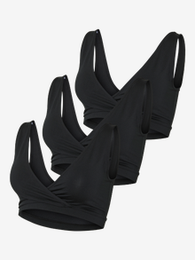 MAMA.LICIOUS MLMALINA 3-pack Sujetador de Lactancia -Black - 20021459