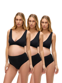 MAMA.LICIOUS MLMALINA 3-pack Sujetador de Lactancia -Black - 20021459