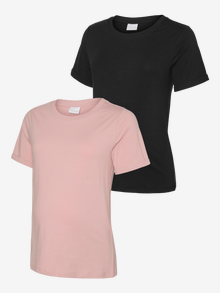 MAMA.LICIOUS Regular fit O-hals T-shirts -Pale Mauve - 20021488